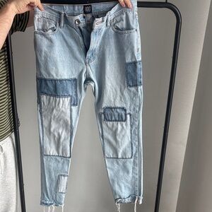 Urban Outfitters Light Blue Patch Slim Jeans